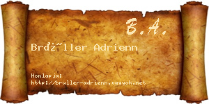 Brüller Adrienn névjegykártya